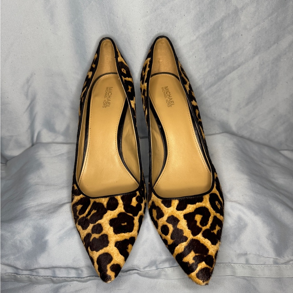 MICHAEL Michael Kors Leopard Calf Hair Pumps 9M - Picture 3 of 10